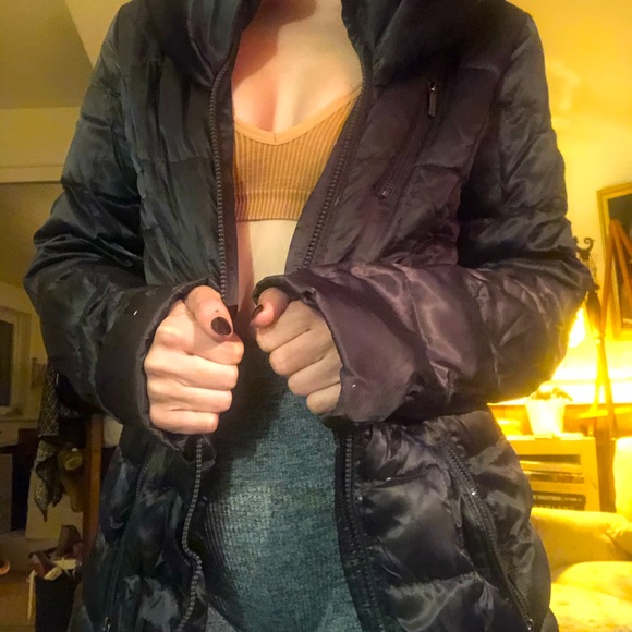 Black Laundry by Shelli Segal puffer jacket - Picture 5 of 12